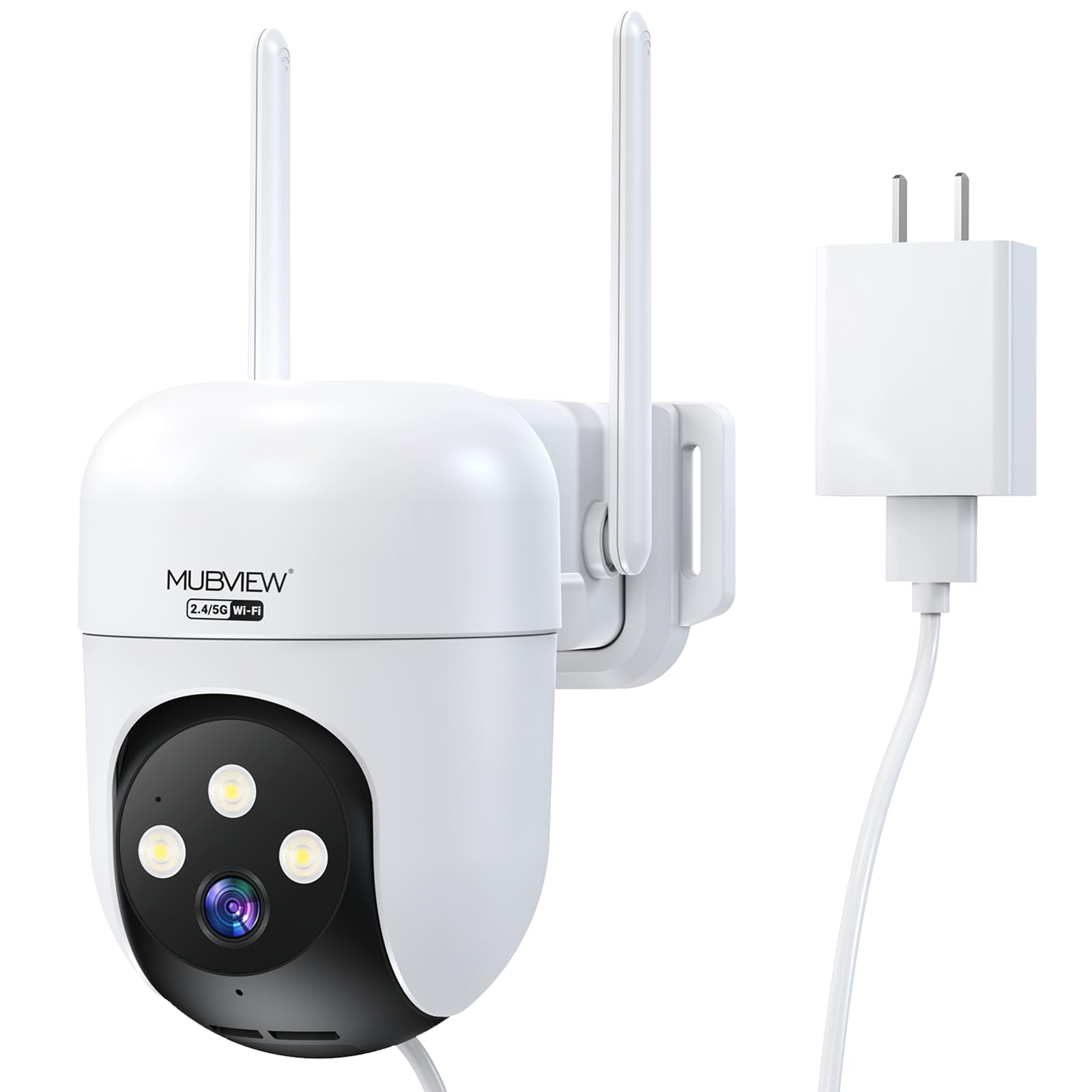 MUBVIEW 360° Security Cameras Wireless Outdoor,24/7 Wired Outdoor Camera for Home Security,Motion Tracking,5G/2.4G WiFi security camera,Night Vision,2-Way Talk, IP66,AI Detection,Local & Cloud Storage