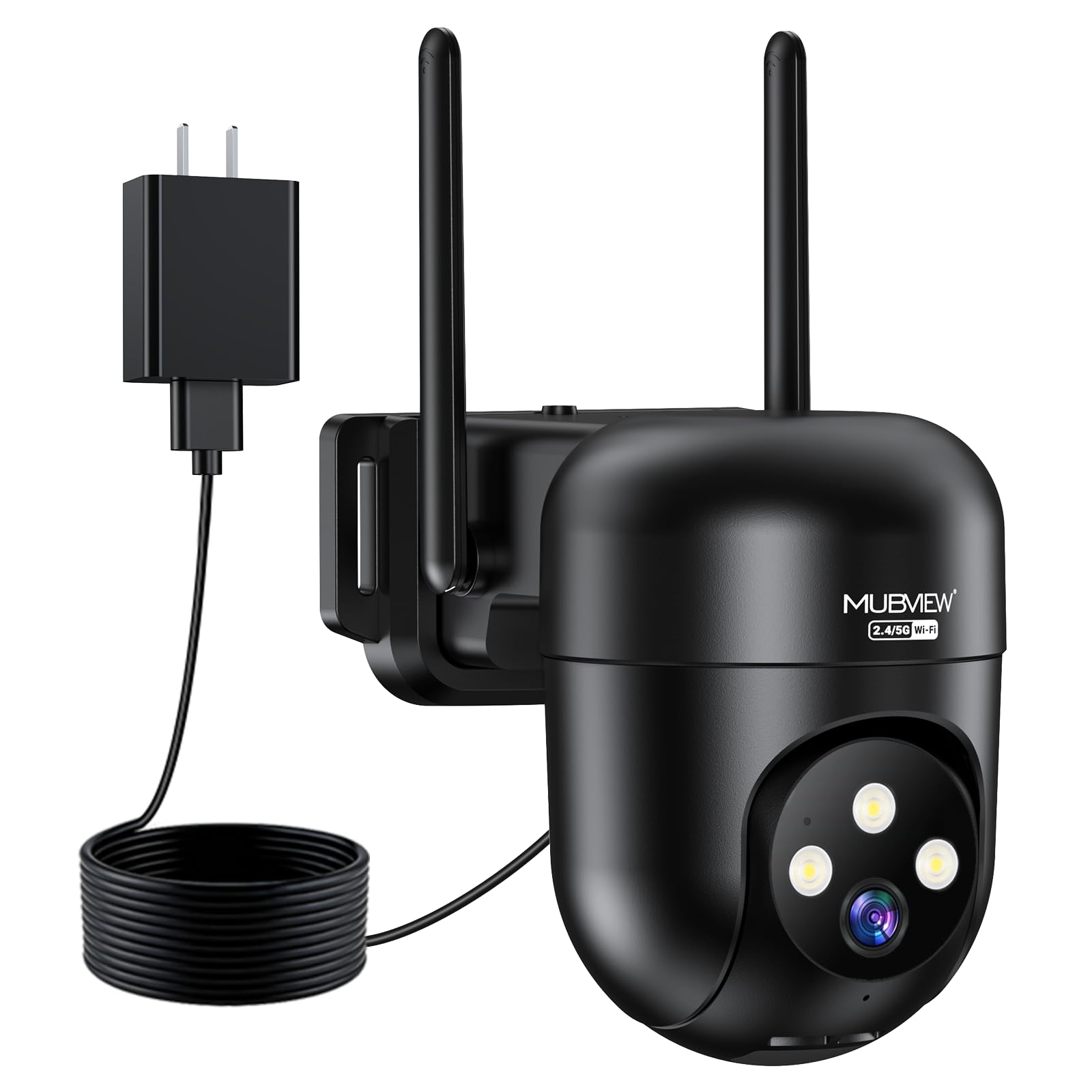 MUBVIEW 360° Security Cameras Wireless Outdoor,24/7 Wired Outdoor Camera for Home Security,Motion Tracking,5G/2.4G WiFi security camera,Night Vision,2-Way Talk, IP66,AI Detection,Local & Cloud Storage