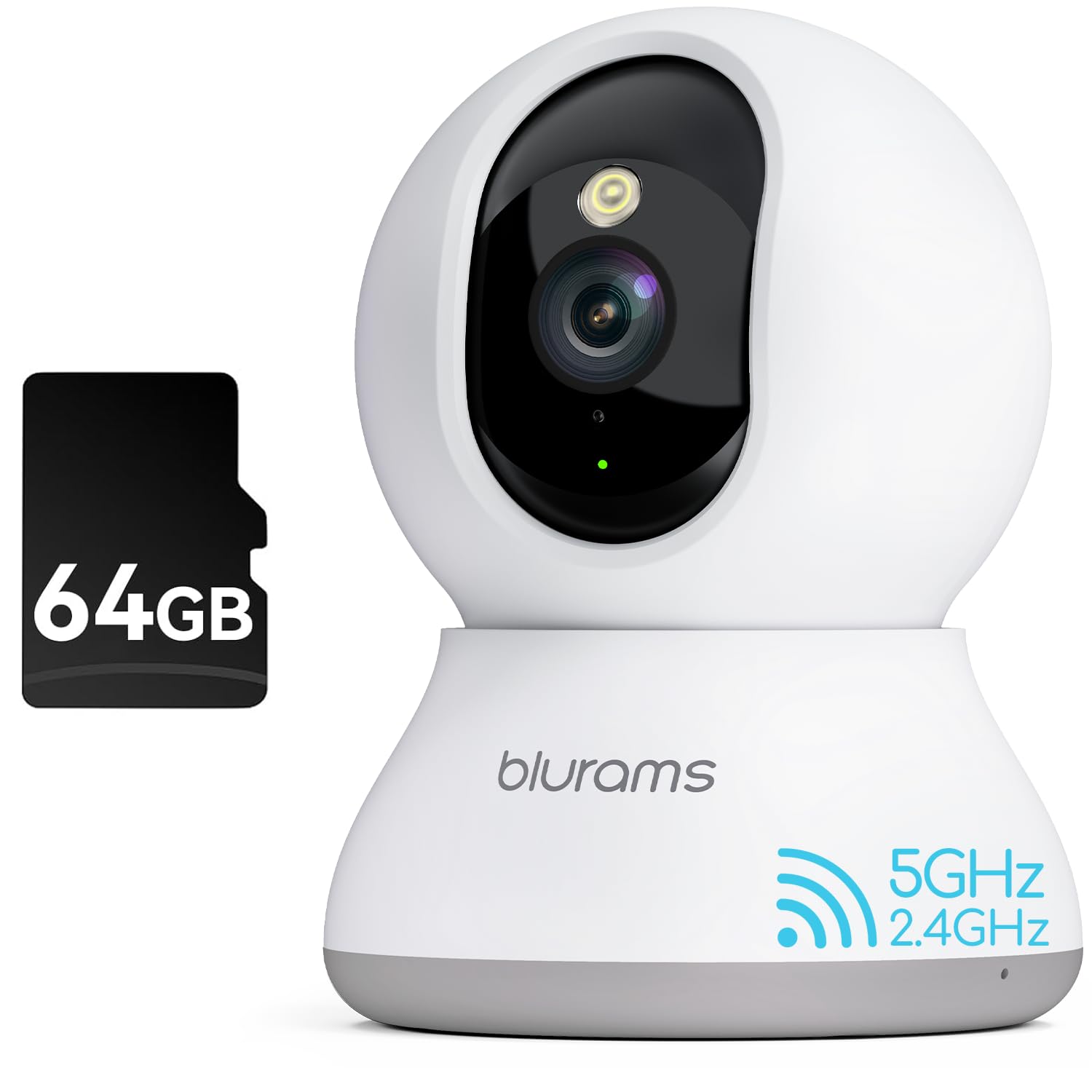 Security Camera 2K, blurams Baby Monitor Dog Camera 360-degree for Home Security w/Smart Motion Tracking, Phone App, IR Night Vision, Siren, Works with Alexa & Google Assistant & IFTTT, 2-Way Audio