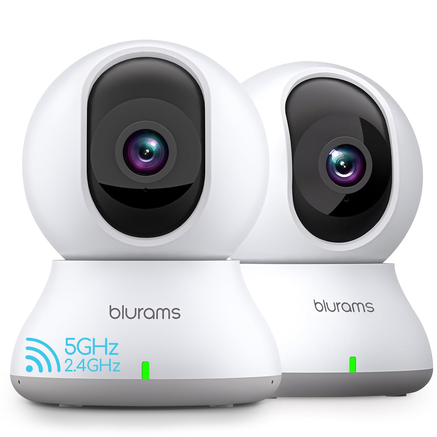 Security Camera 2K, blurams Baby Monitor Dog Camera 360-degree for Home Security w/Smart Motion Tracking, Phone App, IR Night Vision, Siren, Works with Alexa & Google Assistant & IFTTT, 2-Way Audio