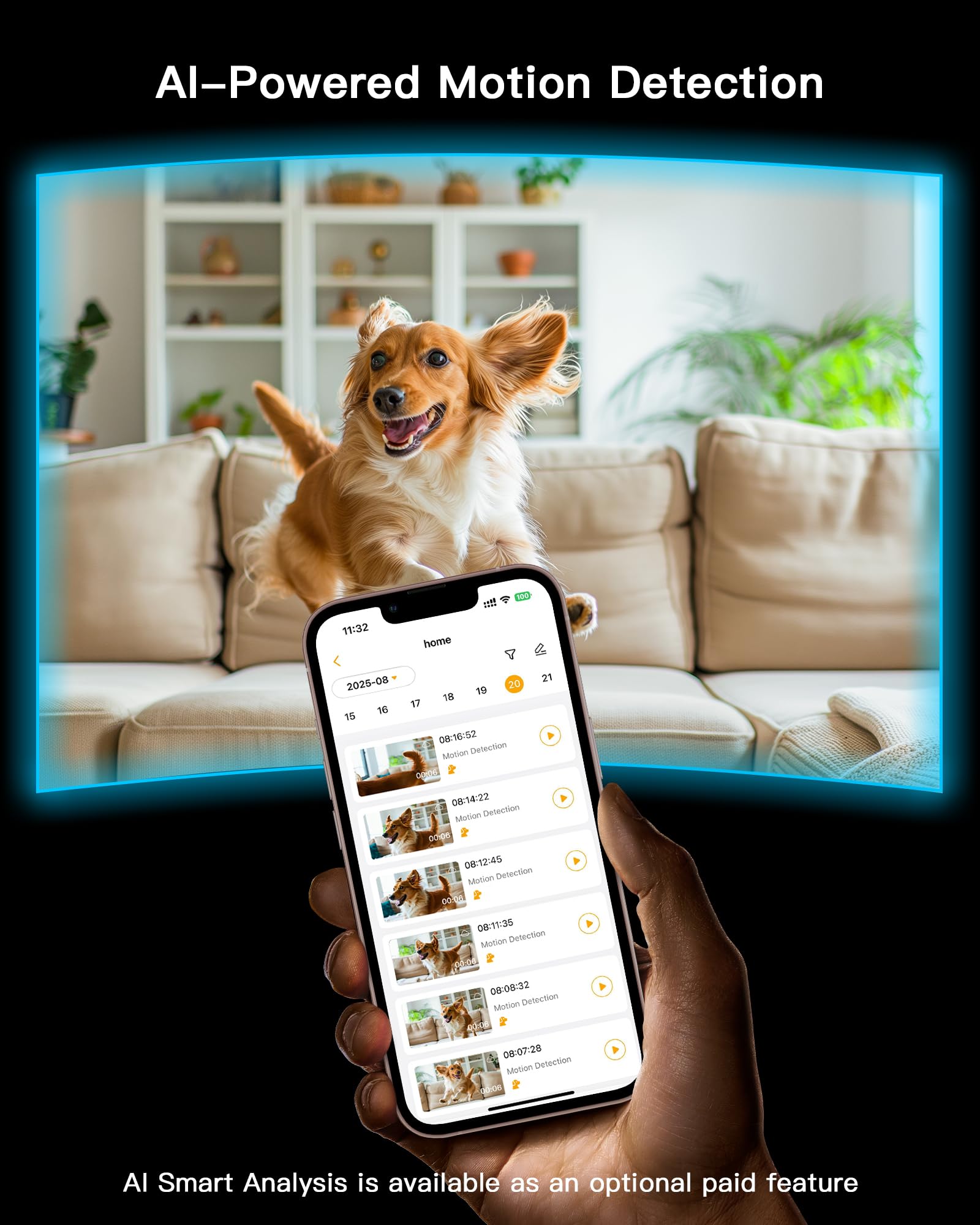 ARENTI 5G Indoor Security Camera, 4MP Pet Camera with Speaker for Dog/Cat, Baby Monitor with Phone App, Dual-Band WiFi, Auto Tracking, Super Night Vision, 2-Way Talk, Cloud & SD Card Storage(P2Q)